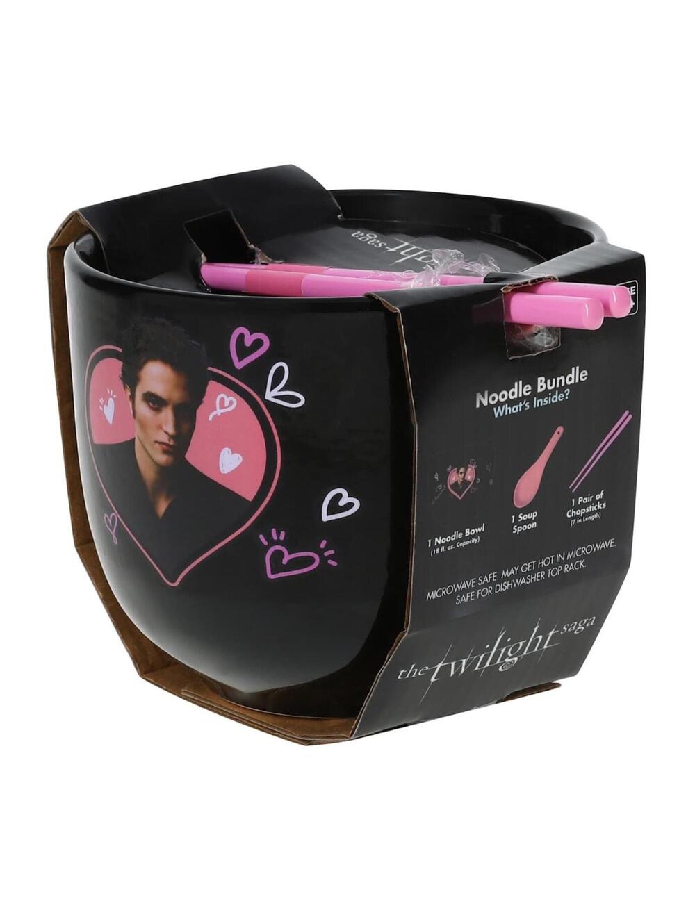 The Twilight Saga Ramen Bowl Set - Ceramic Noodle Bowl Spoon & Chopsticks - NEW